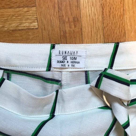 Runaway Australia Grid Print Wrap Pants High Waisted Trousers Size 10/M - Picture 6 of 11